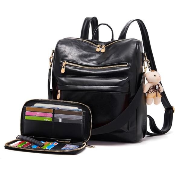 Women Backpack Purse Multipurpose Design Handbags Shoulder Bag - Picture 1 of 8